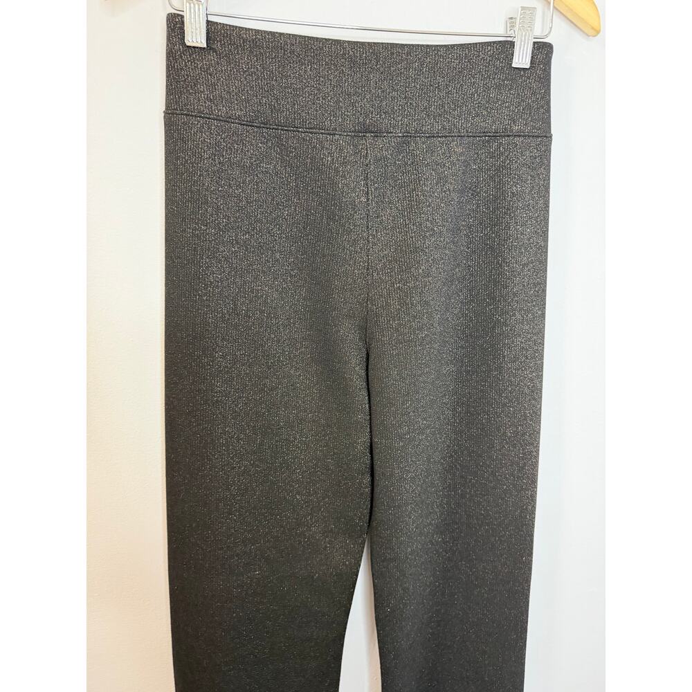 SPANX Women Air-essentials Shine Wide Leg Pant Stretch Black Gunmetal Shimmer M - Picture 9 of 12